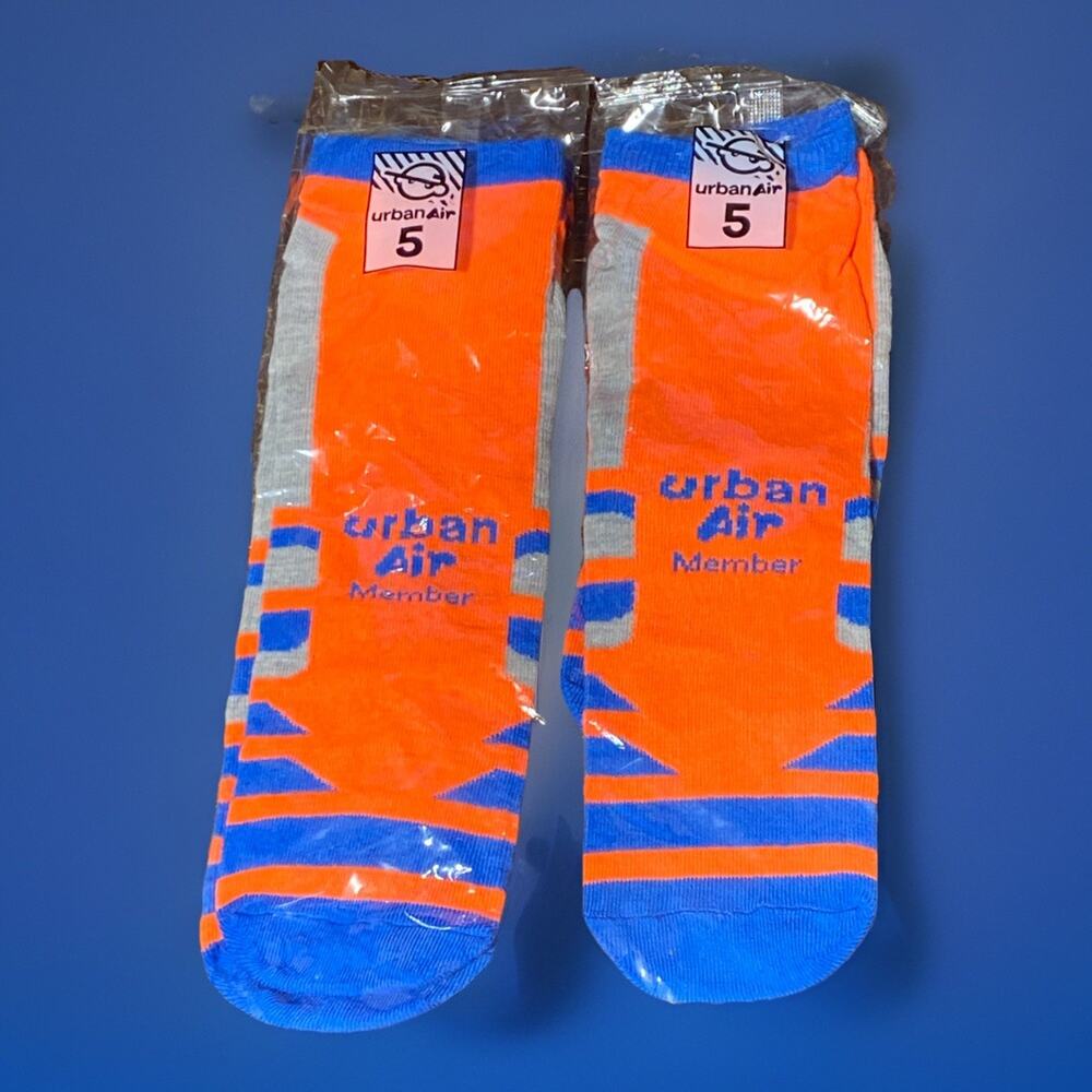Urban Air Adult Unisex Non Slip Grip Trampoline Jump Socks Lot 2 Pair Size 5